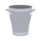 Trash can open isolated. Wheelie bin on white background. Dumpster iron