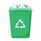 Trash can for plastic bottles semi flat color vector object