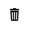 Trash Can, Rubbish Bin Flat Vector Icon