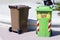 Trash cans and containers for garbage separation