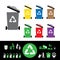 Trash categories recycle garbage bin