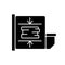 Trash compactor black glyph icon