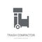 trash compactor icon. Trendy trash compactor logo concept on white background from Electronic Devices collection