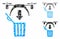 Trash drone Composition Icon of Uneven Items