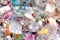 Trash, garbage plastic bottle background texture