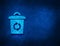 Trash icon artistic abstract blue grunge texture background