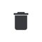 Trash icon. Vector shape trash bin. Dustbin symbol. Interface button. Element for design mobile app or website