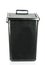 Trash isolated dirty old black bin isolated