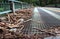 Trash Left On A Bridge After Flooding