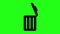 Trash lid animation opening and closing. Trash bin animation. Recycle bin with open lid animation