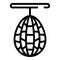 Trash net icon, outline style