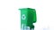 Trash recycle. Bin container for disposal garbage waste and save environment. Green dustbin for recycle