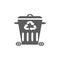 Trash recycling icon,sing,illustration