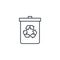 Trash recycling thin line icon. Linear vector symbol