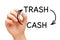 Trash To Cash Recycling Business Concept