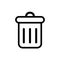 Trashcan and delete icon on computer