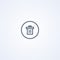 Trashcan, garbage basket, vector best gray line icon