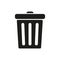 The trashcan icon. Dustbin symbol. Flat