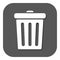 The trashcan icon. Dustbin symbol. Flat