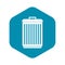 Trashcan icon, simple style