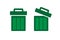 Trashcan icon, vector trash bin, Basket vector illustration. Garbage basket symbol open and closed. Isolated on white background