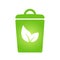 Trashcan simple icon Bio eco symbol for web and business