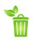 Trashcan simple icon Bio eco symbol for web and business