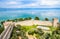 Trasimeno lake panorama ,Castiglione del lago,Umbria, Italy.