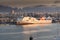 Trasmediteranea ferry Forza at sunrise in Palma