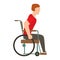 Trauma accident wheelchair safety vector people silhouette