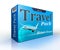 Travel agency concept pack with flight and hotel