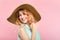 Travel agency tours summer vacation woman sunhat