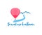 Travel air balloon, traveling, air balloon, mountains and river, logo design