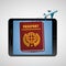 travel airplane passport tablet technology