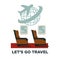 Travel or airplane trip and world voyage vector icon of aircraft seats and window