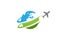 Travel Airplane world Creative Air Logo Design