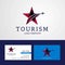 Travel Albania flag Creative Star Logo and Business card design