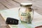 Travel America by car - money jar, car key and roadmap