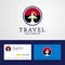 Travel Angola Creative Circle flag Logo and Business card design