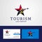 Travel Angola flag Creative Star Logo and Business card design