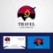 Travel Angola Flag Logo and Visiting Card Design