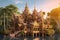 Travel architecture thailand asia religion temple landmark Generative AI