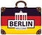 Travel bag with German flag and Brandenburg Gate
