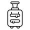 Travel bag icon outline vector. Hotel suitcase