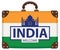 Travel bag with Indian flag and the Taj Mahal