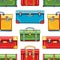 Travel baggage seamless pattern with suitcases