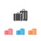 Travel, baggage, tourism, luggage, airport vector icon