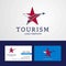 Travel Bahrain flag Creative Star Logo and Business card design