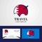 Travel Bahrain Flag Logo and Visiting Card Design