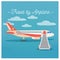 Travel Banner. Tourism Industry. Airplane Travel